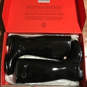 Hunter Original Tall Glossy Black Rain boots